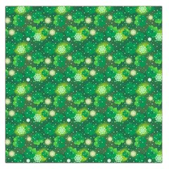 Leaf Clover Star Glitter Seamless Square Satin Scarf (36  x 36 )