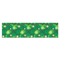 Leaf Clover Star Glitter Seamless Oblong Satin Scarf (16  x 60 )