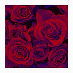 Roses Red Purple Flowers Pretty Medium Glasses Cloth