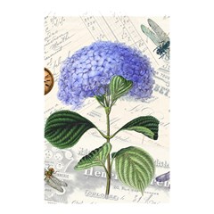 Blue Hydrangea Flower Painting Vintage Shabby Chic Dragonflies Shower Curtain 48  X 72  (small)  by danenraven