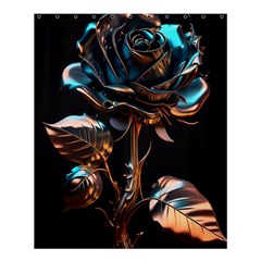 Gold Flower Rose Metal Rose Shower Curtain 60  X 72  (medium)  by Ravend