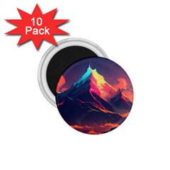 Mountain Sky Color Colorful Night 1 75  Magnets (10 Pack) 