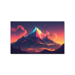 Mountain Sky Color Colorful Night Sticker (rectangular)