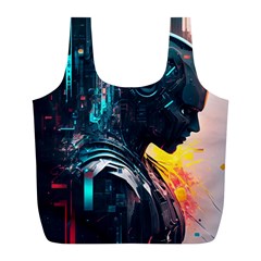 Who Sample Robot Prettyblood Full Print Recycle Bag (l)