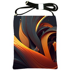 Swirls Abstract Watercolor Colorful Shoulder Sling Bag