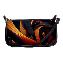 Swirls Abstract Watercolor Colorful Shoulder Clutch Bag