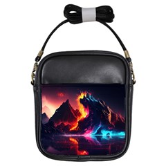 Mountain Color Colorful Love Art Girls Sling Bag