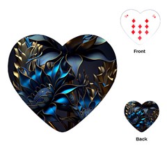 Flower Metal Flowers Sculpture Playing Cards Single Design (heart) by Ravend