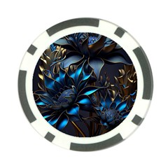 Flower Metal Flowers Sculpture Poker Chip Card Guard (10 Pack)