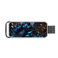 Flower Metal Flowers Sculpture Portable Usb Flash (two Sides) by Ravend