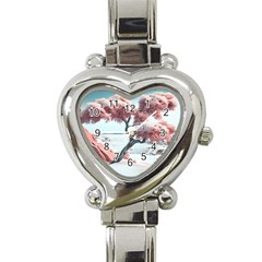 Color Snow Mountain Pretty Heart Italian Charm Watch by Ravend