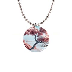 Color Snow Mountain Pretty 1  Button Necklace