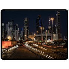 Skyscrapers Buildings Skyline Fleece Blanket (large)