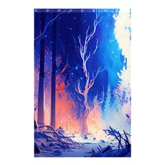 Winter Snow Mountain Fire Flame Shower Curtain 48  X 72  (small)  by Ravend