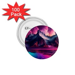 Ai Generated Mountain Ocean Lava 1 75  Buttons (100 Pack) 