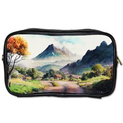 Countryside Trees Grass Mountain Toiletries Bag (one Side) by Ravend