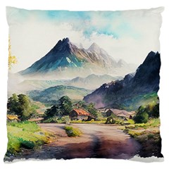 Countryside Trees Grass Mountain Large Cushion Case (two Sides)