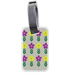 Pattern Flowers Art Creativity Luggage Tag (two Sides) by Uceng