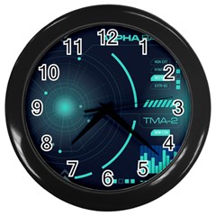 Sci Fi Computer Screen Wall Clock (black) by Uceng