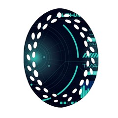 Sci Fi Computer Screen Ornament (oval Filigree) by Uceng
