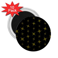 Symbols Gold Background Metallic 2 25  Magnets (10 Pack)  by Uceng