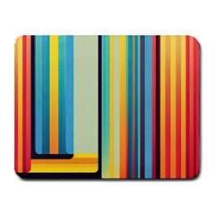 Colorful Rainbow Striped Pattern Small Mousepad by Uceng