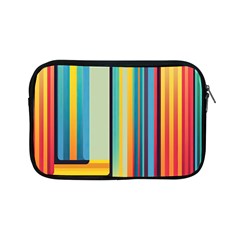 Colorful Rainbow Striped Pattern Apple Ipad Mini Zipper Cases by Uceng