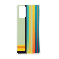 Colorful Rainbow Striped Pattern Samsung Galaxy Note 20 Tpu Uv Case by Uceng