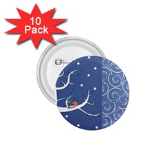 Bird Winter Bullfinch Patterns Art 1 75  Buttons (10 Pack) by Uceng