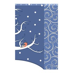 Bird Winter Bullfinch Patterns Art Shower Curtain 48  X 72  (small)  by Uceng