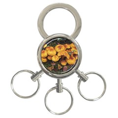 Orange Mushrooms In Patagonia Forest, Ushuaia, Argentina 3-ring Key Chain by dflcprintsclothing