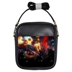 Nebula Galaxy Stars Astronomy Girls Sling Bag by Uceng