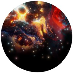 Nebula Galaxy Stars Astronomy Wooden Puzzle Round by Uceng