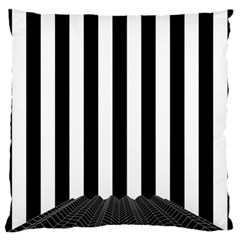 Illustration Stripes Geometric Pattern Standard Premium Plush Fleece Cushion Case (one Side)
