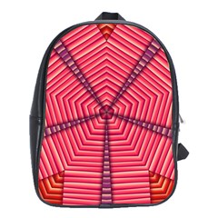 Art Pattern Design Wallpaper School Bag (xl)