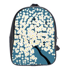 Flower Flora Decoration Pattern School Bag (large) by Uceng