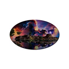 Lake Galaxy Stars Science Fiction Sticker Oval (10 Pack) by Uceng