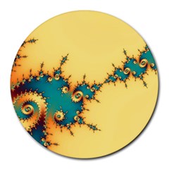 Fractal Art Fractals Digital Art Round Mousepad by Uceng