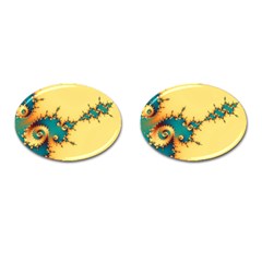 Fractal Art Fractals Digital Art Cufflinks (oval) by Uceng