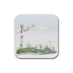 Abstract Rubber Coaster (square) by artworkshop