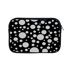 Black Circle Pattern Apple Ipad Mini Zipper Cases by artworkshop