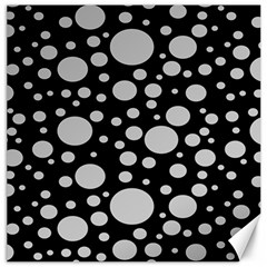 Black Circle Pattern Canvas 12  X 12 