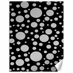 Black Circle Pattern Canvas 12  X 16 