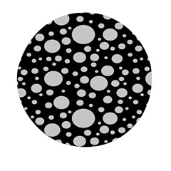 Black Circle Pattern Mini Round Pill Box (pack Of 5) by artworkshop