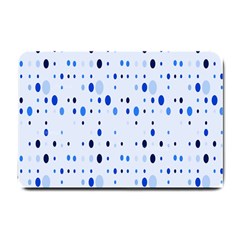 Blue Circle Pattern Small Doormat by artworkshop