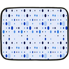 Blue Circle Pattern One Side Fleece Blanket (mini) by artworkshop