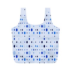Blue Circle Pattern Full Print Recycle Bag (m) by artworkshop