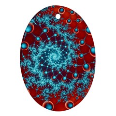 Fractal Pattern Background Ornament (oval)