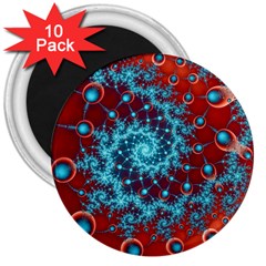 Fractal Pattern Background 3  Magnets (10 Pack) 