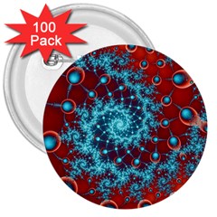 Fractal Pattern Background 3  Buttons (100 Pack)  by Uceng